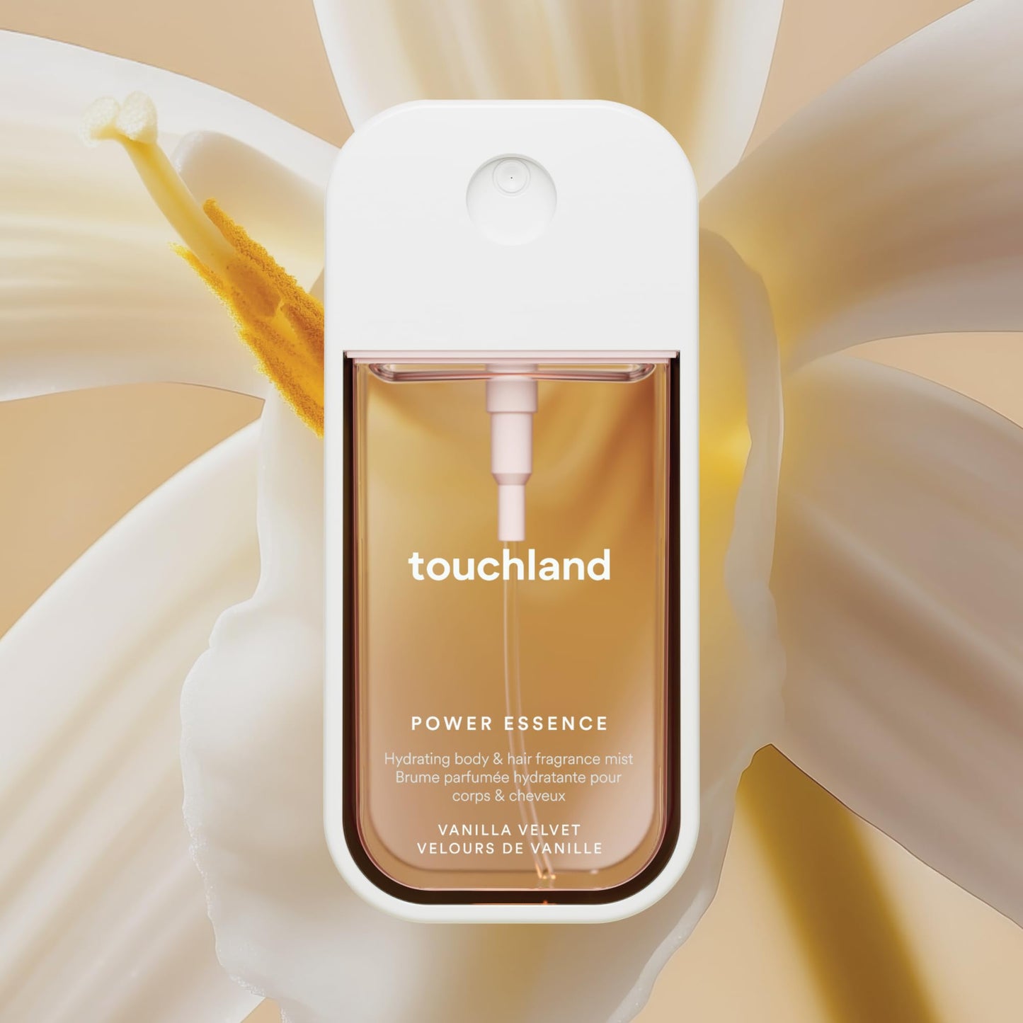 Touchland Hydrating Body & Hair Fragrance Mist, Vanilla Velvet, 2 FL. OZ. Travel Size Body Spray Beauty & Personal Care Touchland