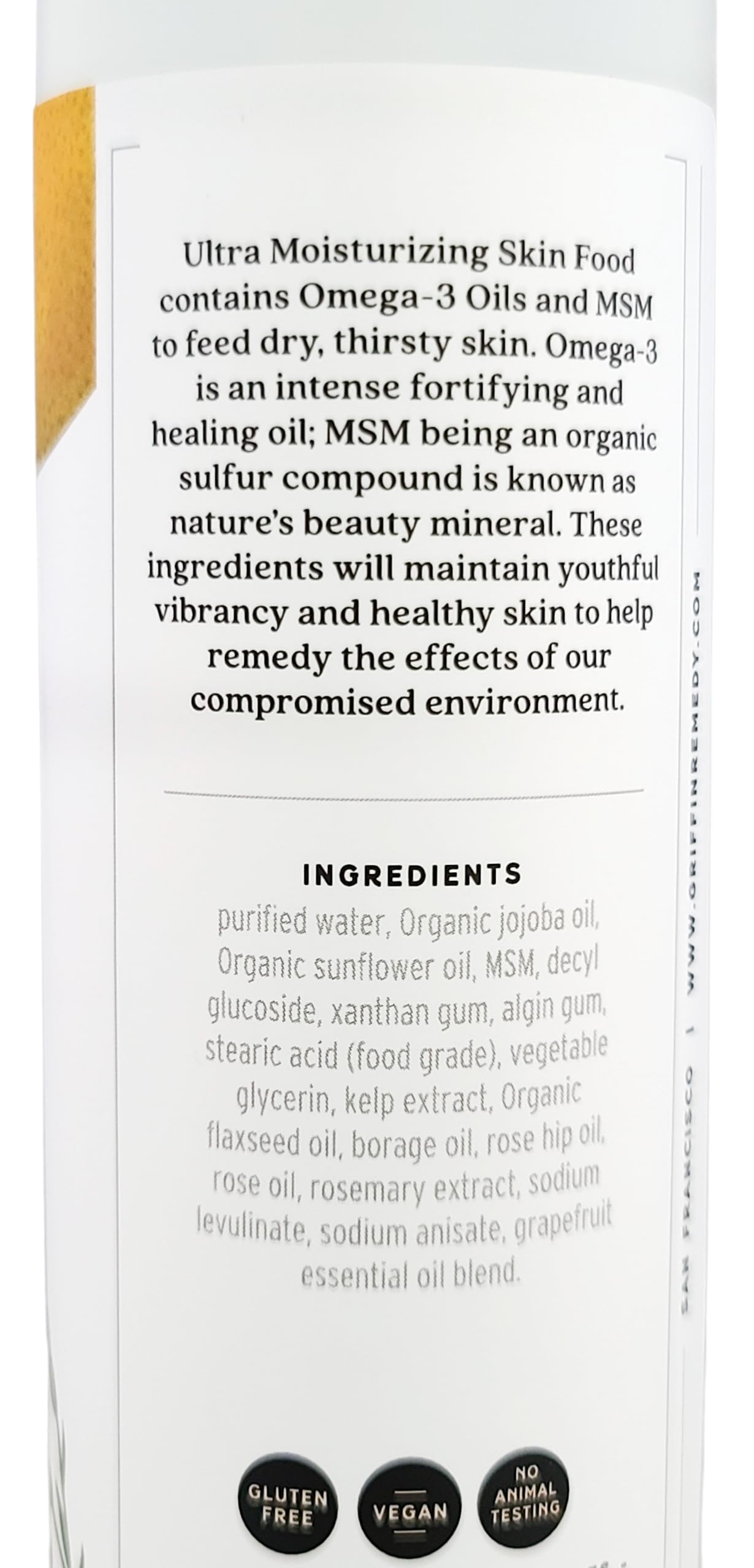 Griffin Remedy Omega - 3 Body Wash - Grapefruit Essential Oils and Organic MSM, Creamy, Moisturizing, All-Natural, Paraben-Free, Sulfate-Free 8 fl oz Beauty & Personal Care Griffin Remedy