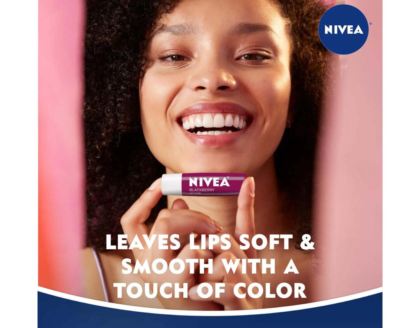 NIVEA Blackberry Lip Care, Tinted Lip Balm with Shea Butter, Nourishing Oils and Vitamin C & E, 3-in-1 Moisture, Repair (for Dry Lips) and Color, 0.17 Beauty & Personal Care NIVEA