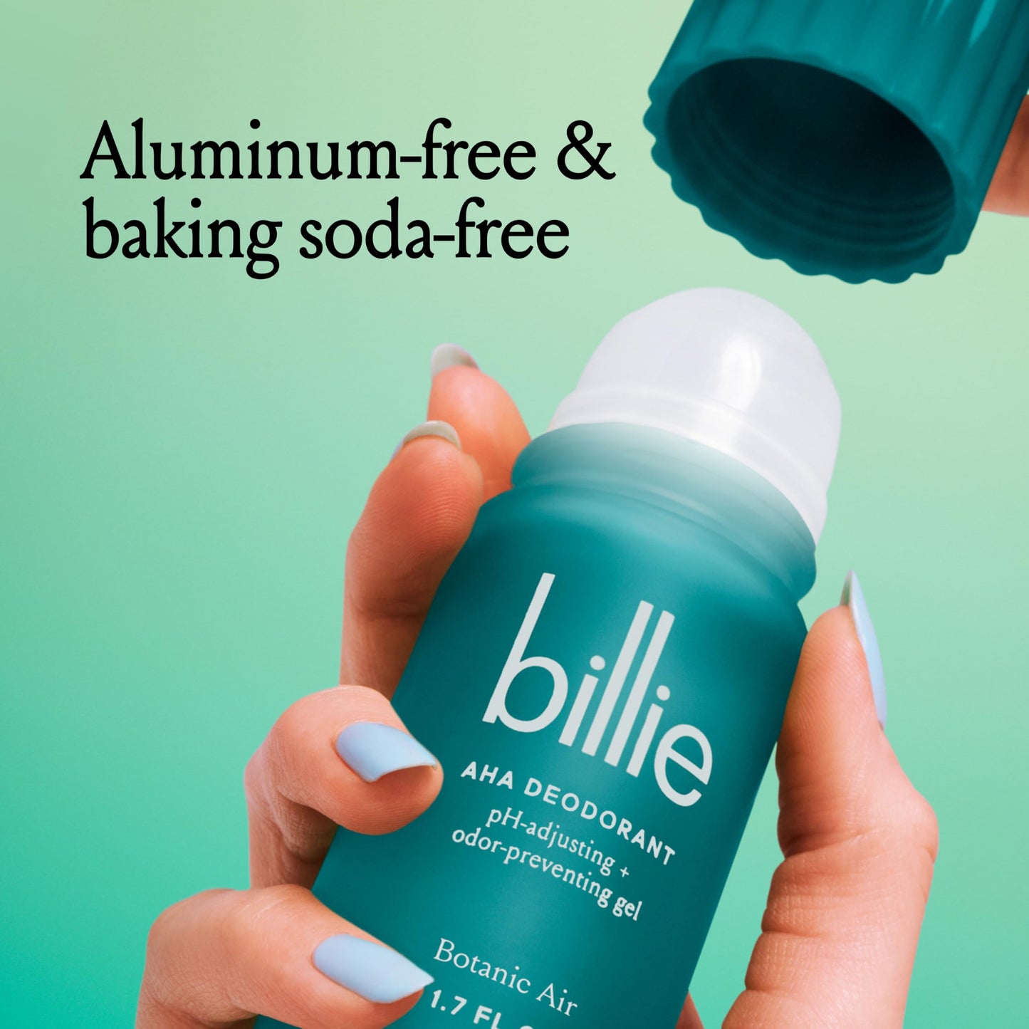Billie AHA Deodorant 24-hour Odor-Preventing Gel, Aluminum-Free, Botanic Air, 1.7oz Beauty and Personal Care Billie