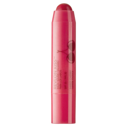 Revlon Lip Balm, Kiss Tinted Lip Balm, Face Makeup with Lasting Hydration, SPF 20, Infused with Natural Fruit Oils, 030 Sweet Cherry, 0.09 Oz Beauty & Personal Care REVLON