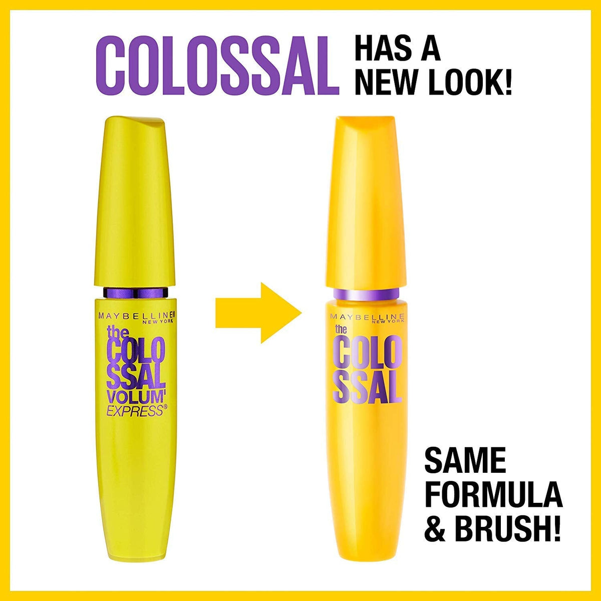 Maybelline Volum' Express The Colossal Waterproof Mascara Makeup, Volumizing No Clump Mascara, Glam Black, 0.31 Fl Oz (Pack of 2) Beauty & Personal Care MAYBELLINE
