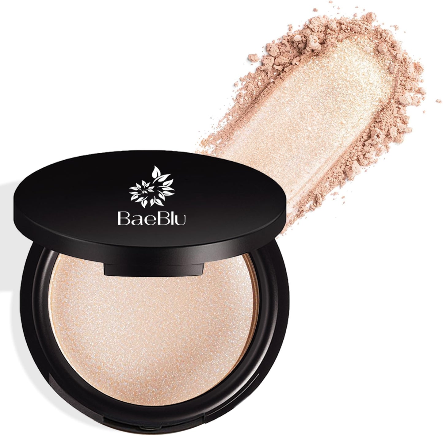 Organic Highlighter Makeup Powder, Diamond Dust - Talc-Free, Lightweight & Vegan Shimmer Highlighter for Radiance on Face, Body & Collarbone - No Beauty & Personal Care BaeBlu
