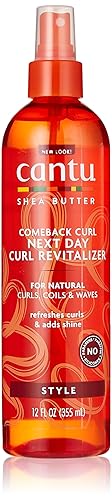 Cantu Natural Hair Comeback Curl Revitalizer 12 Ounce Pump (354ml) (3 Pack) Beauty & Personal Care Cantu
