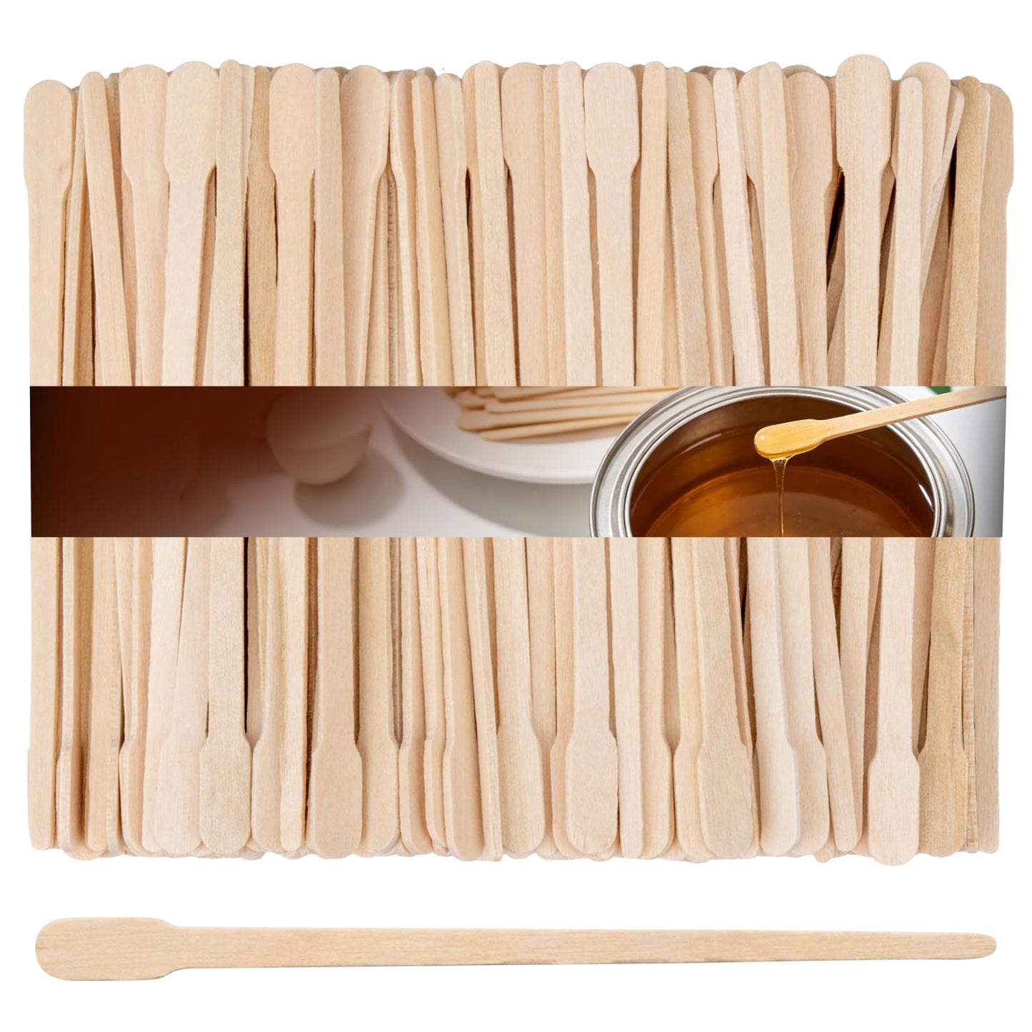 RAQEHO 200Pcs Eyebrow Wax Sticks - Small Wooden Waxing Sticks Wooden Wax Applicator for Nose Eyebrows Lips Hair Removal Waxing Essentials Mini Craft Beauty and Personal Care RAQEHO