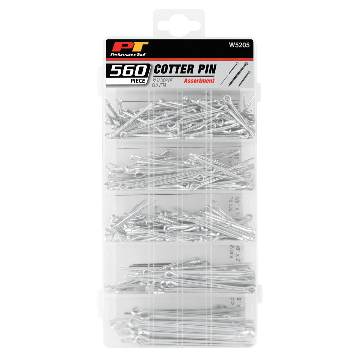 Performance Tool W5205 560-Piece Cotter Pin Assortment Kit