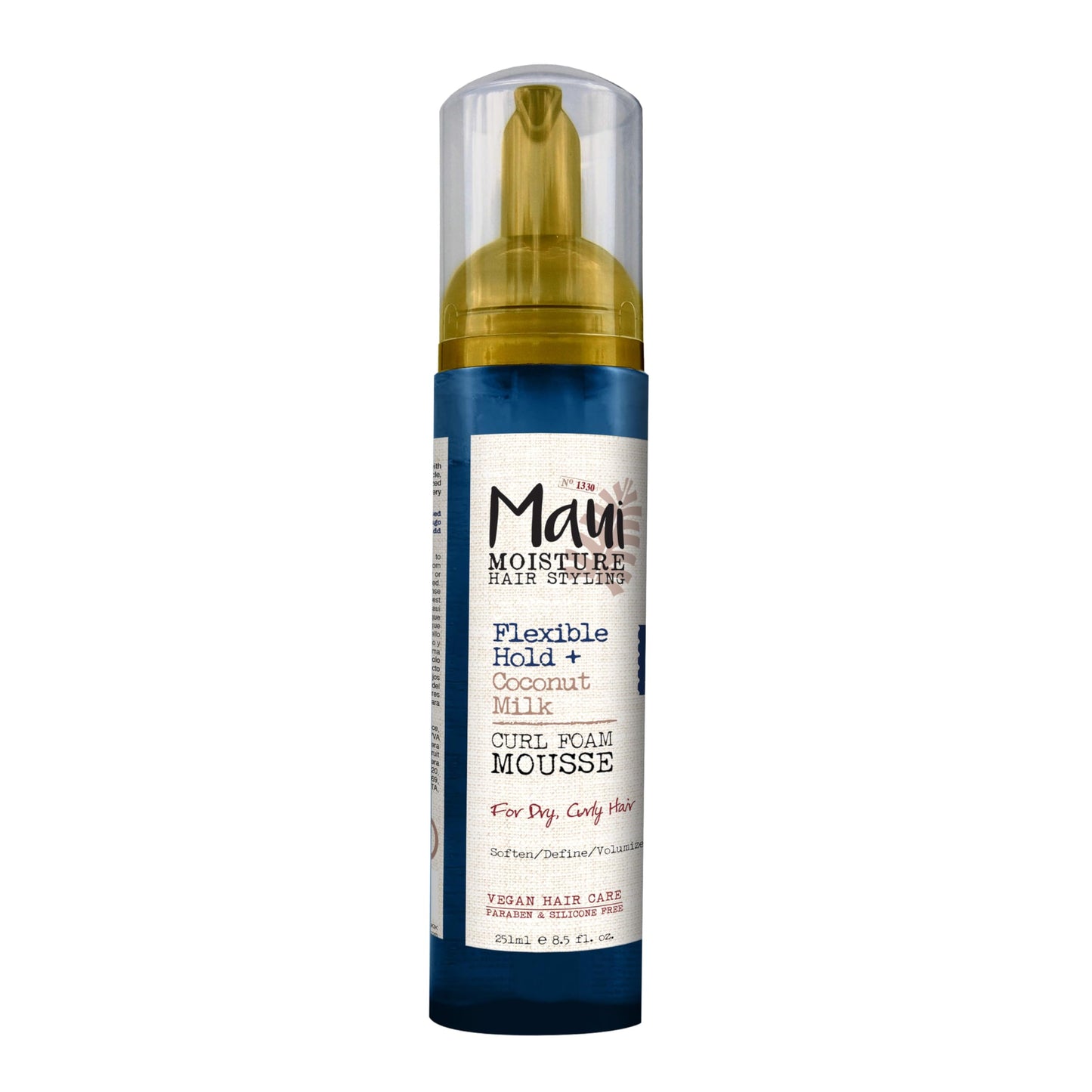 Maui Moisture Flexible Hold + Coconut Milk Curl Foam Mousse, for Curly Hair Styling, No Drying Alcohols, Parabens or Silicone, 8.5oz Beauty & Personal Care Maui Moisture