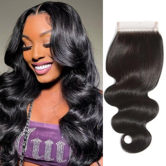 Smoothair 4x4 Lace Closure Body Wave Lace Front Human Hair 18 Inch Ear to Ear HD Frontal Closures Human Hair Extensions for Black Women Free Part 150% Beauty and Personal Care Smoothair Default Title