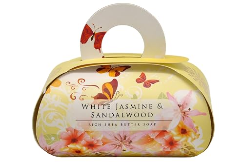 The English Soap Company, Large Gift Bag Bath Soap, White Jasmine and Sandalwood, 260g Beauty & Personal Care The English Soap Company