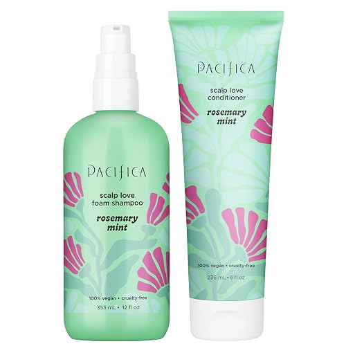 Rosemary Mint Scalp Care Shampoo & Conditioner Set - Clean Vegan Shampoo & Conditioner for Oily Or Flaky Scalp (All Hair Types), A Balanced, Soothed Beauty & Personal Care Pacifica