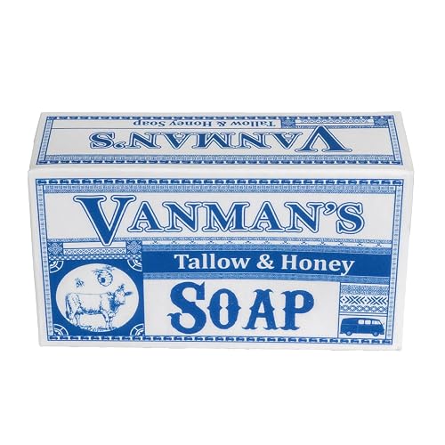 VanMan Beef Tallow and Honey Bar Soap - Pure Grass-Fed Beef Tallow for Skin with Organic Madagascar Vanilla Beans, Raw Honey & Distilled Water Beauty & Personal Care The VanMan Company