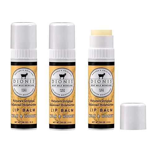 Dionis Goat Milk Lip Balm 3 Piece Set - Milk and Honey Beauty & Personal Care Dionis
