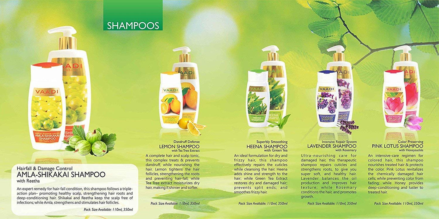 Vaadi Herbals Superbly Smoothing Heena Shampoo, 110ml with Olive Conditioner, 110ml Beauty & Personal Care NWIL