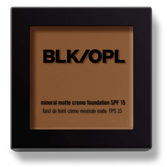 BLK/OPL Mineral Matte Crème Powder Foundation SPF 15, Amber - enriched with aloe and Vitamins C & E, cruelty-free