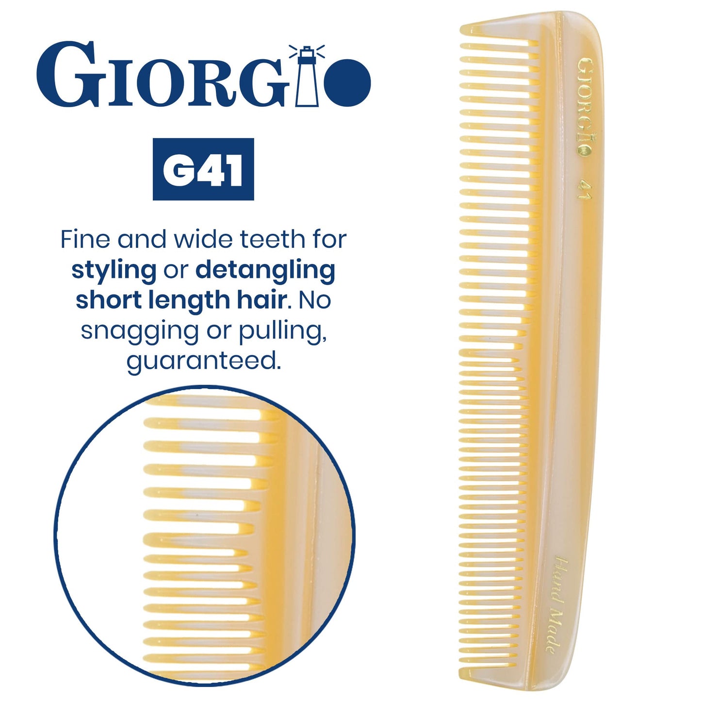 Giorgio Beard Combs Set - Handmade Ivory Beard Combs Kit for Facial Grooming - Includes Fine and Wide Tooth Pocket Dresser Comb + Fine Tooth Beauty and Personal Care GIORGIO