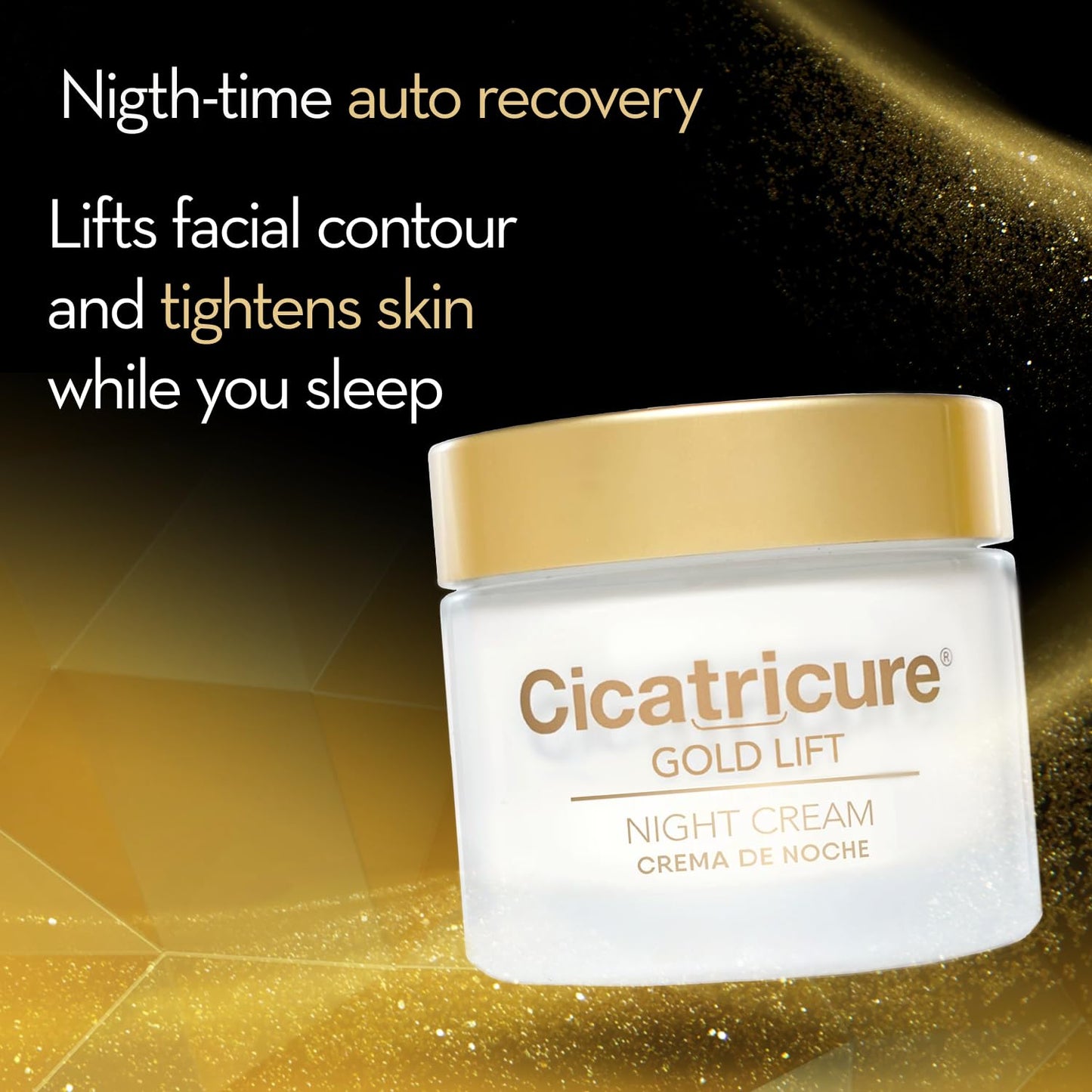 Cicatricure Gold Lift Night Cream, Anti Aging Facial Moisturizer, Hydrating Skin Care with Gold, Calcium & Silicon to Lift and Tighten Face Contour Beauty & Personal Care Cicatricure