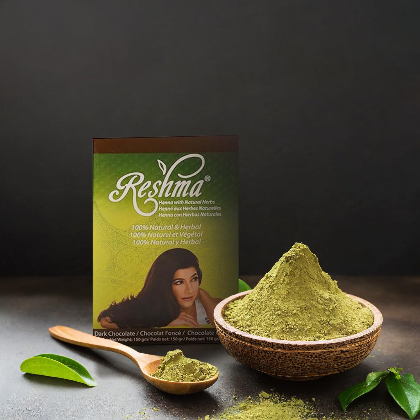 Reshma Beauty Ayurvedic Henna Hair Color Blend - Henna & Indigo with Herbal Extracts - Natural Deep Brown/Dark Chocolate Hair Color for Gray Blending Beauty & Personal Care Reshma Beauty
