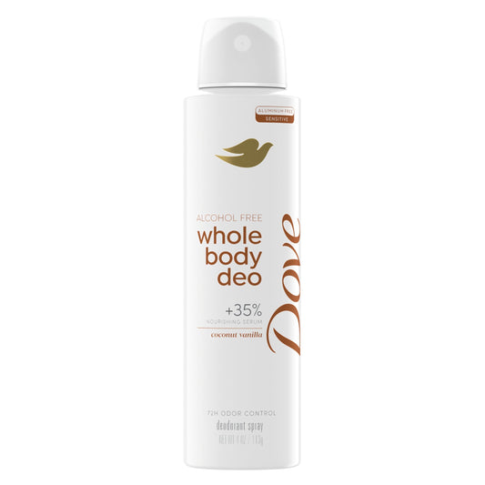Dove Whole Body Deodorant Spray for Women, Alcohol Free, Scent: Coconut Vanilla, 4 oz Beauty and Personal Care Dove