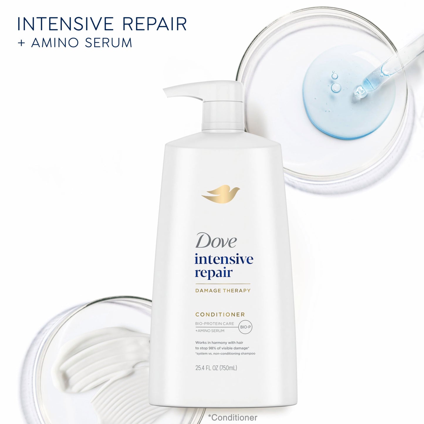 Dove Ultra Care Conditioner Intensive Repair for Damaged Hair Conditioner with Bio-Restore Complex 25.4 oz Beauty & Personal Care Dove