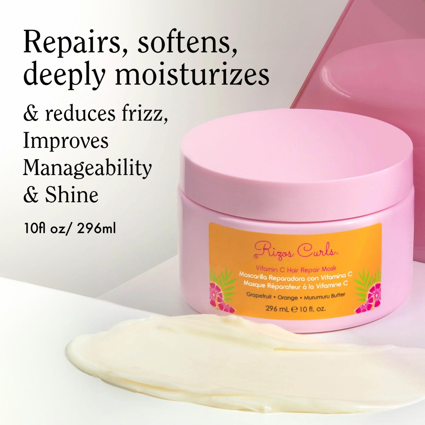 Rizos Curls Vitamin C Hair Repair Mask, Deeply Moisturizes & Hydrates, Softens & Minimize Frizz while Adding Shine, For Dry Damaged Hair, Infused Beauty & Personal Care Rizos Curls