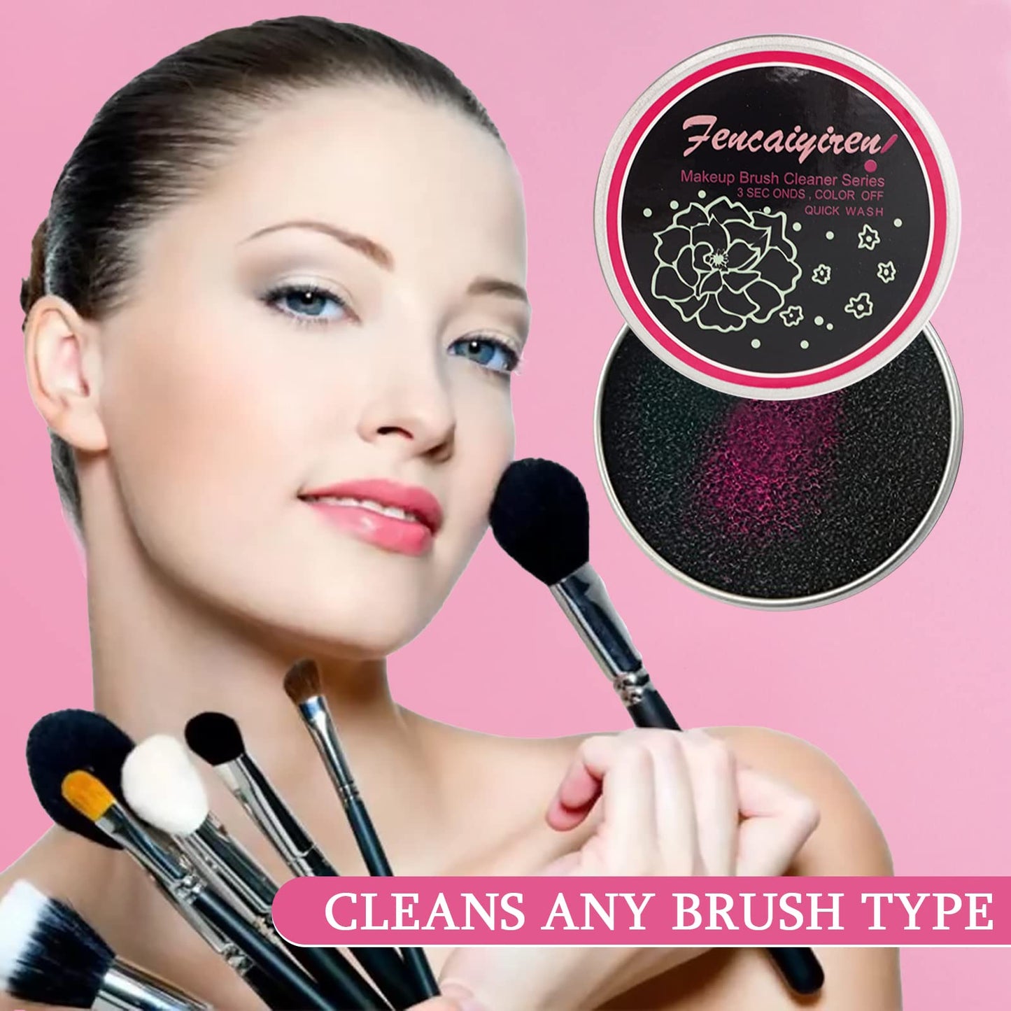 2 Pack Cleaner Sponge, Dry Makeup Brushes Cleaner Eye Shadow or Blush Color Removal Quickly Switch to Next Color Beauty & Personal Care VANVENE
