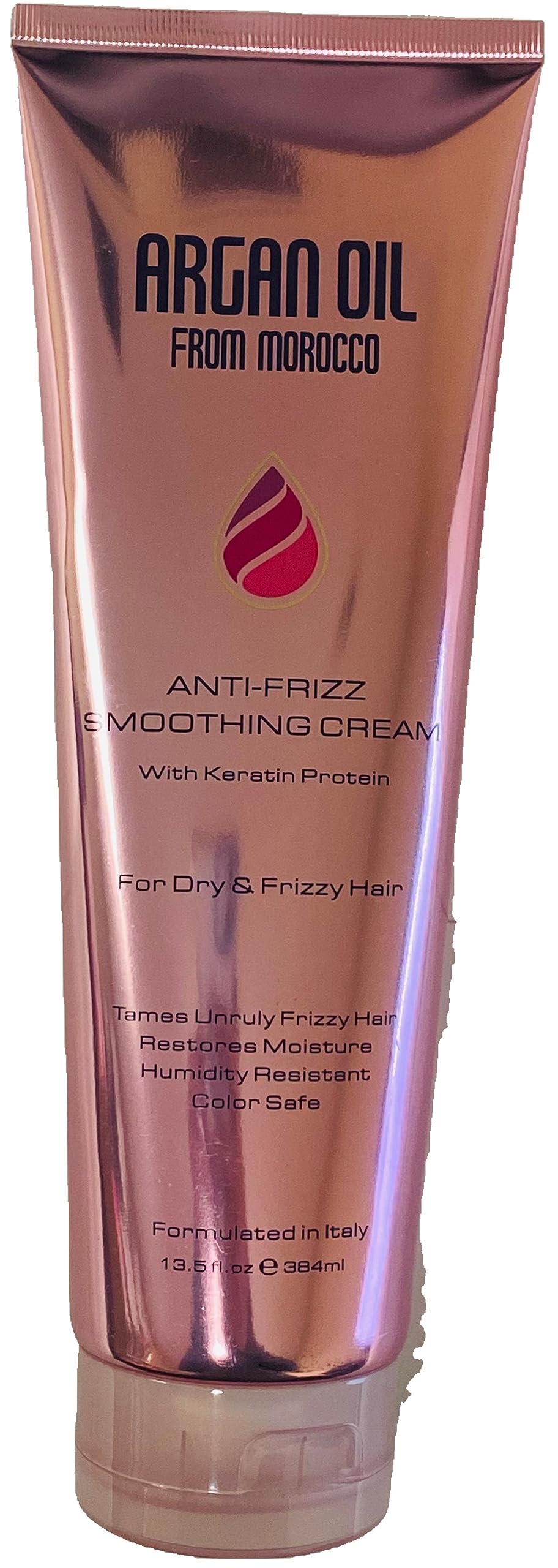 Argan Oil from Morocco Anti-Frizz Smoothing Cream with Keratin & Silk Protein, 13 fl.oz. (384 ml) Beauty & Personal Care Argan Cosmetics