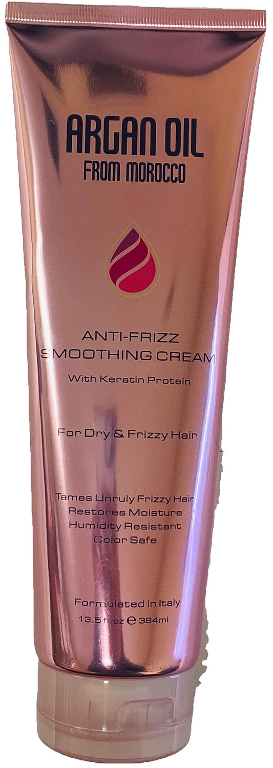 Argan Oil from Morocco Anti-Frizz Smoothing Cream with Keratin & Silk Protein, 13 fl.oz. (384 ml) Beauty & Personal Care Argan Cosmetics
