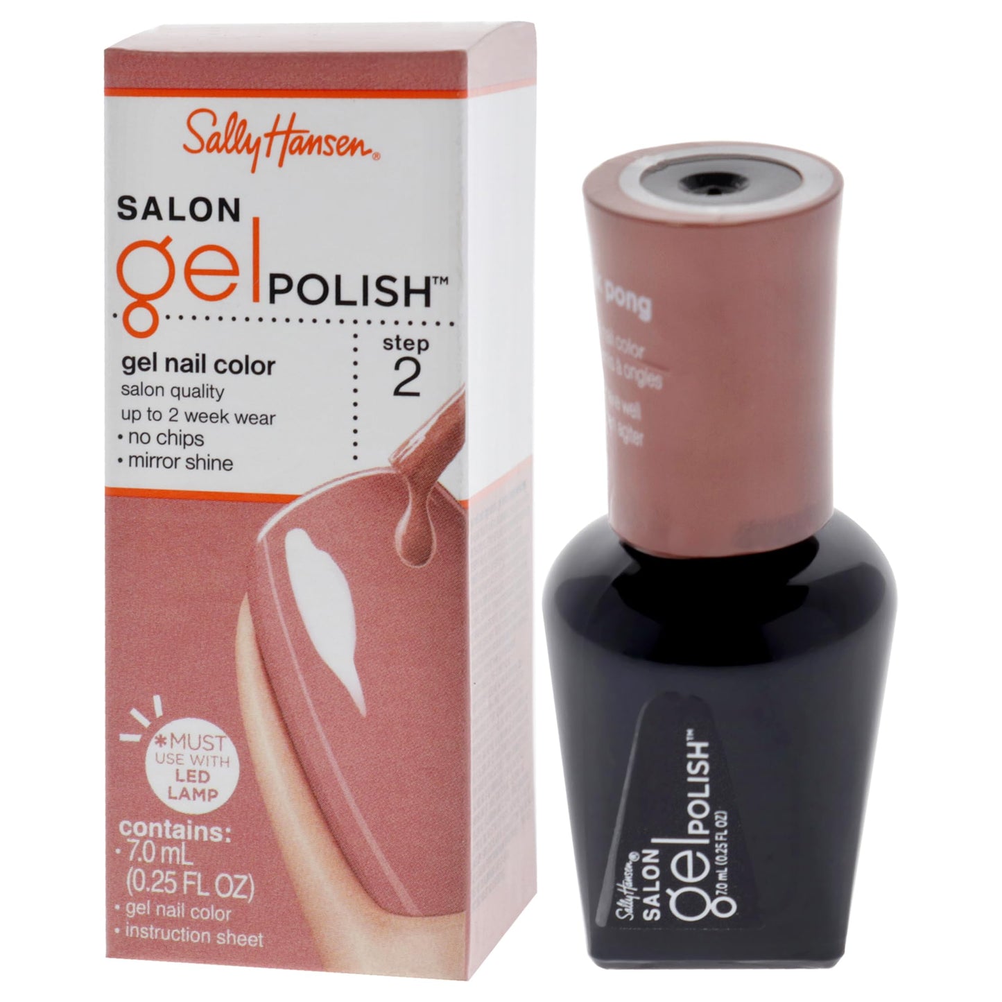 Sally Hansen Salon Pro Gel Nail Polish Lacquer, Pink Pong, 0.24 Fl. Oz. Beauty & Personal Care Sally Hansen