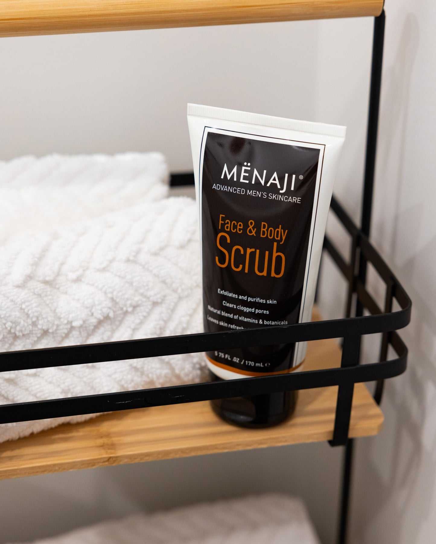 MËNAJI Face & Body Scrub - Exfoliating Mens Face Wash and Body Scrub - Deep Clean for Sensitive Skin - All Natural Skin Care - 5.75 Fl Oz Beauty & Personal Care Menaji