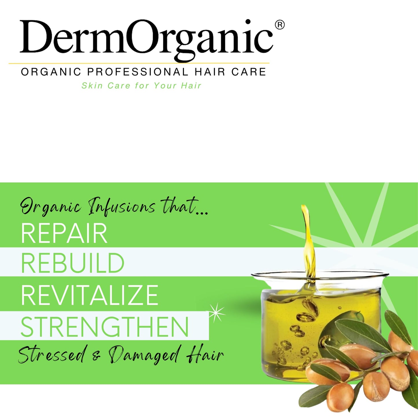 DermOrganic Daily Shampoo and Hydrating Conditioner with Argan Oil Duo Set , 33.8 fl.oz each Beauty & Personal Care DermOrganic