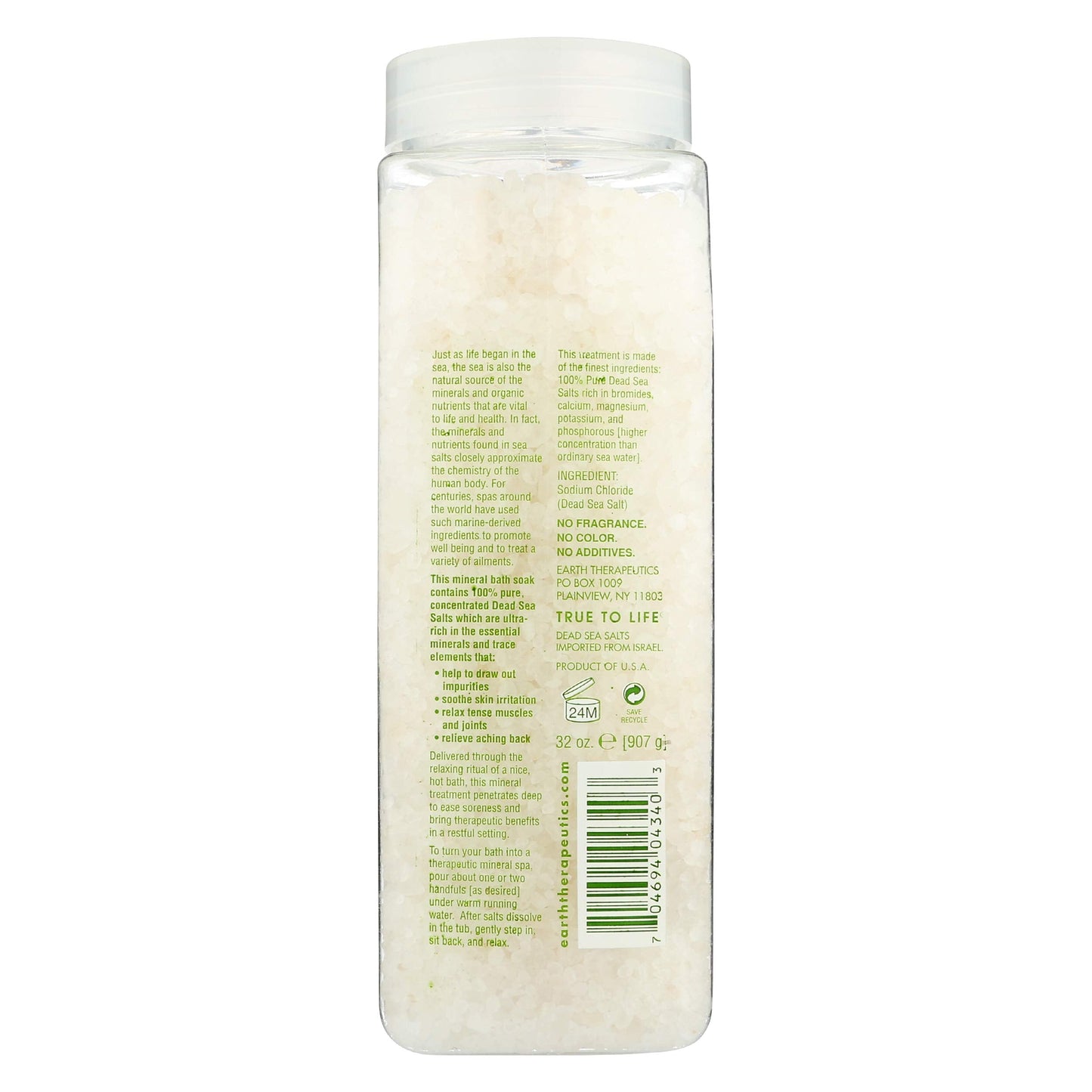 Earth Therapeutics, Salts Dead Sea Therapeutic, 32 Ounce Beauty and Personal Care Earth Therapeutics