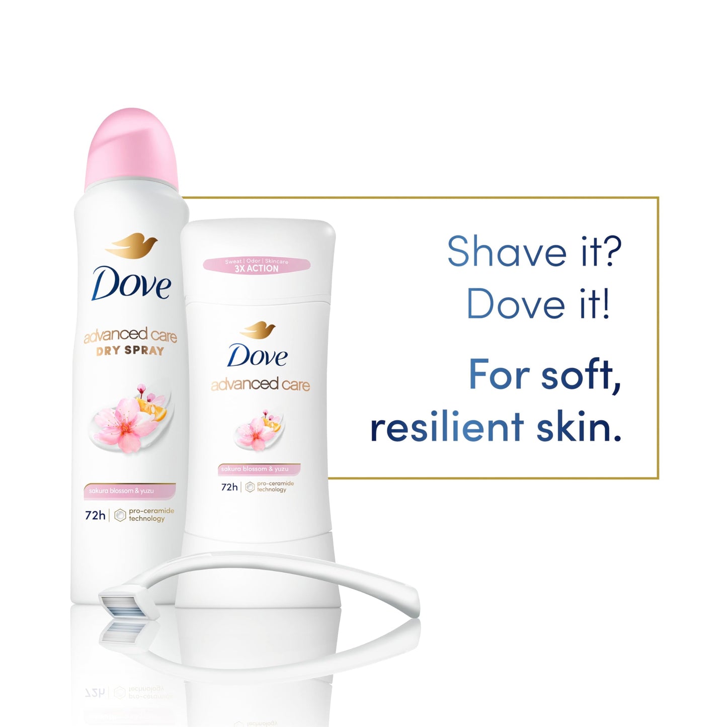 Dove Advanced Care Antiperspirant Deodorant for Women Sakura Blossom & Yuzu 3 pack 72 hour sweat and odor protection 2.6 oz Beauty and Personal Care Dove