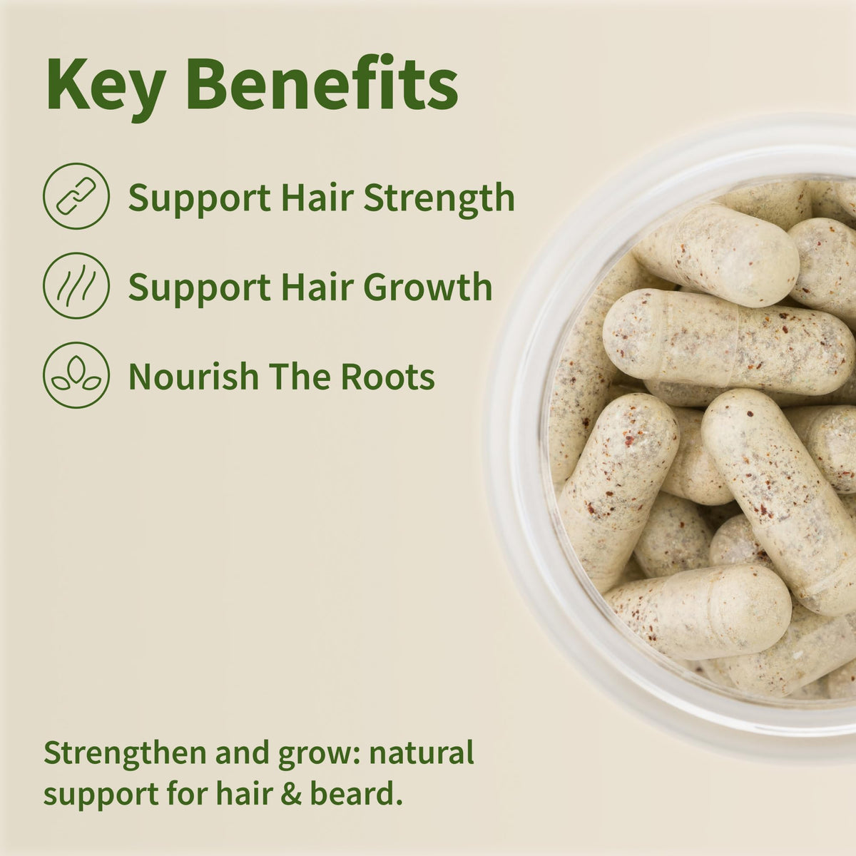 Snap Supplements Men's Hair Tonic, Vitamins for Men with Biotin, 60 Capsule