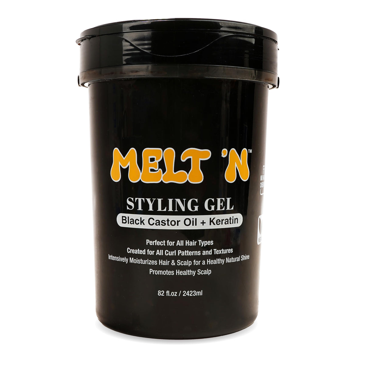 EBIN NEW YORK Melt'n Styling Gel Keratin and Black Castor Oil 82oz - Gives High Shine and Provides a Soothing and Calming Effect, Strong Hold Styling,