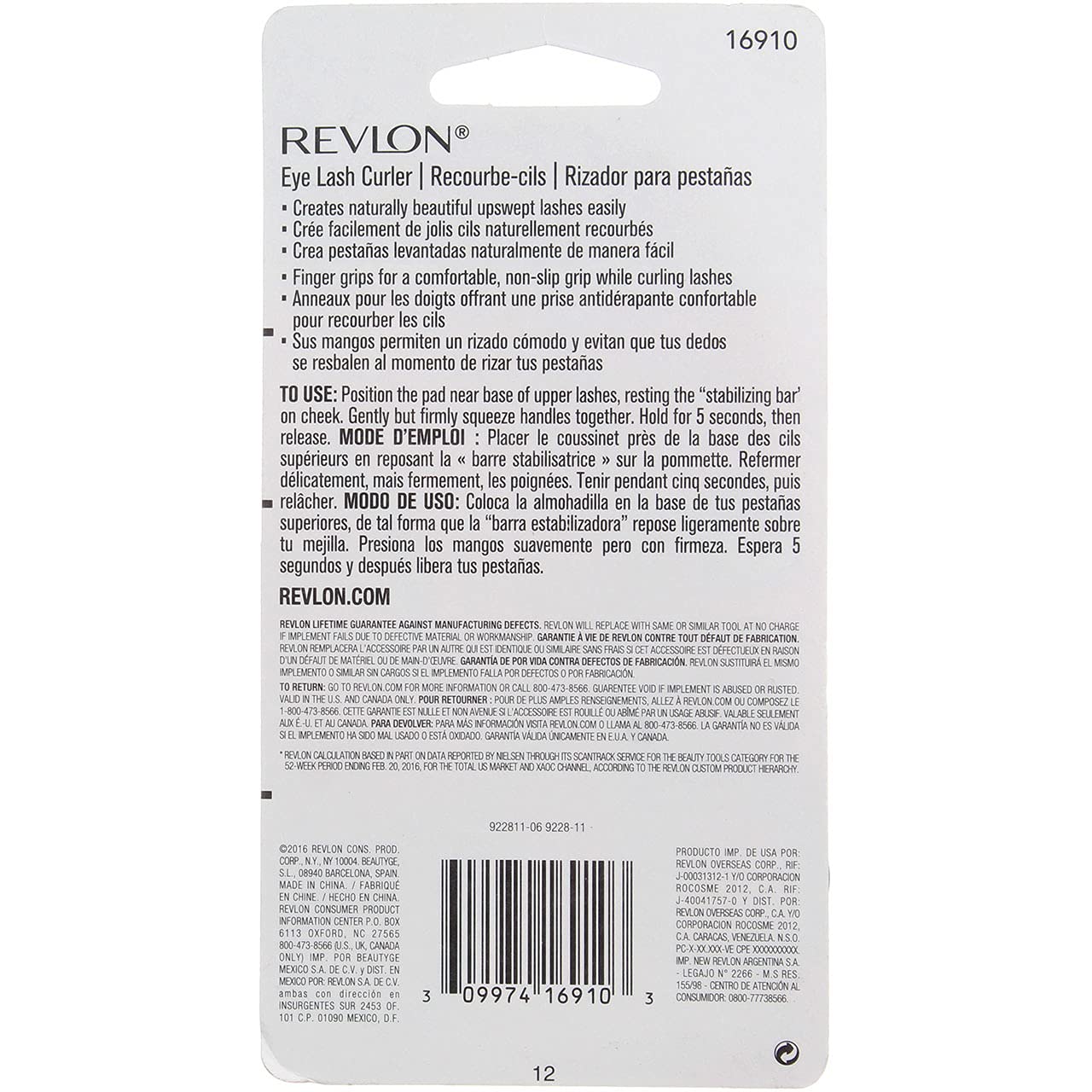 Revlon Extra Curl Eyelash Curler 1 ea (Pack of 2) Beauty & Personal Care REVLON