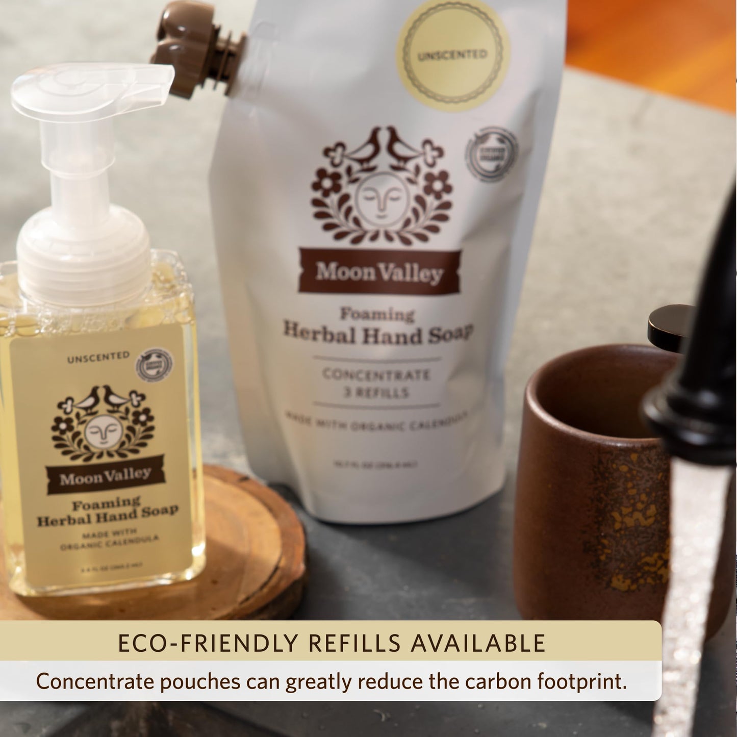 Moon Valley Herbal Foaming Hand Soap, Lemon Rosemary, Mint Lavender, Grapefruit Thyme Three Pack, Vegan, Recyclable Bottle Beauty & Personal Care Moon Valley Organics