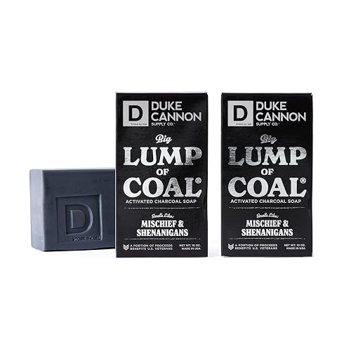 Duke Cannon Supply Co. Big Brick of Soap Bar for Men Holiday Edition - Lump of Coal (Bergamot & Black Pepper Scent), 10 oz. (2 Pack) Beauty & Personal Care Duke Cannon Supply Co.