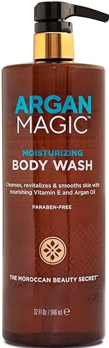 Argan Magic Cleansing Body Wash - Gently Cleanses, Revitalizes & Smooths Skin | Enriched with Argan Oil, Sweet Almond Oil & Vitamin E | Paraben Free Beauty & Personal Care Argan Magic