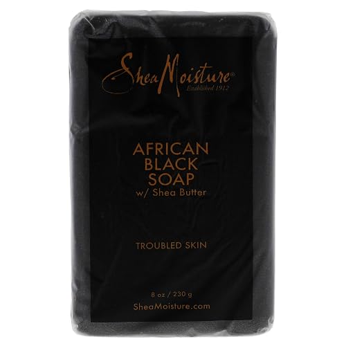 Shea Moisture African Black Soap Bar Acne Prone & Troubled Skin, 8 Ounce Beauty & Personal Care Shea Moisture