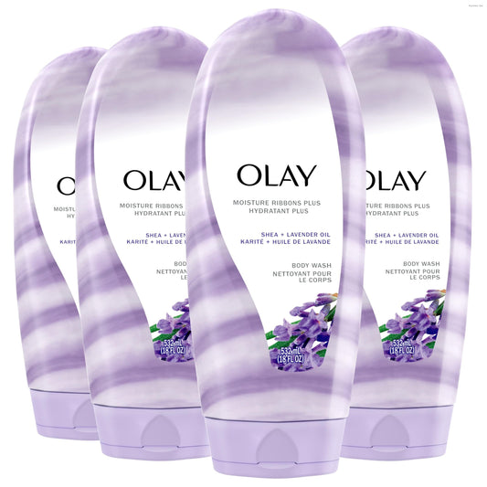 Olay Body Wash for Women, Moisture Ribbons Plus, Deep Conditioning & Moisturizing Formula, Long Lasting Smooth Soft Skin, For All Skin Types, Shea Beauty & Personal Care Olay