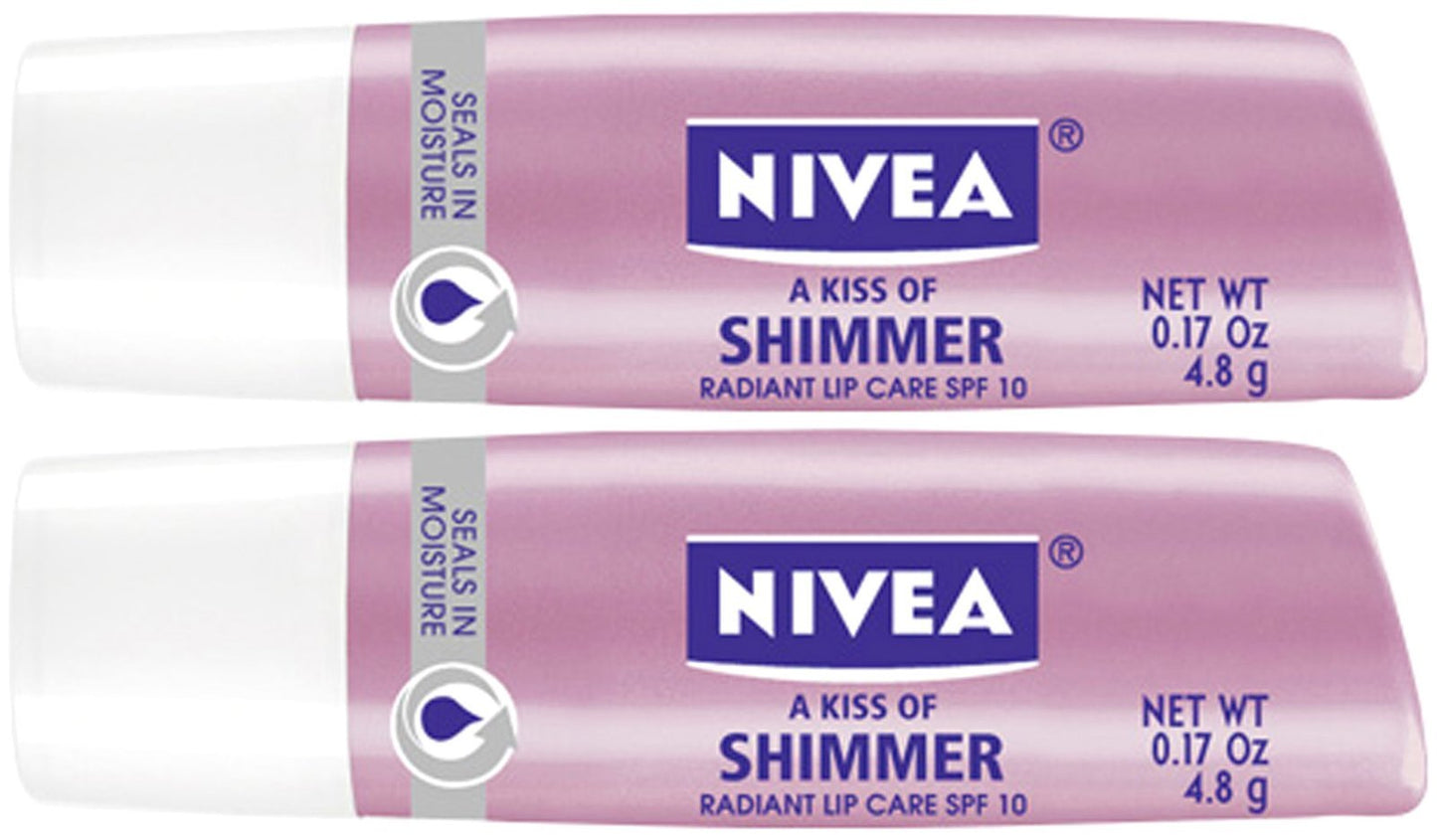 Nivea Lip Care A Kiss of Shimmer Lip Care Stick - Pearly Shimmer - 2 pk Beauty & Personal Care NIVEA