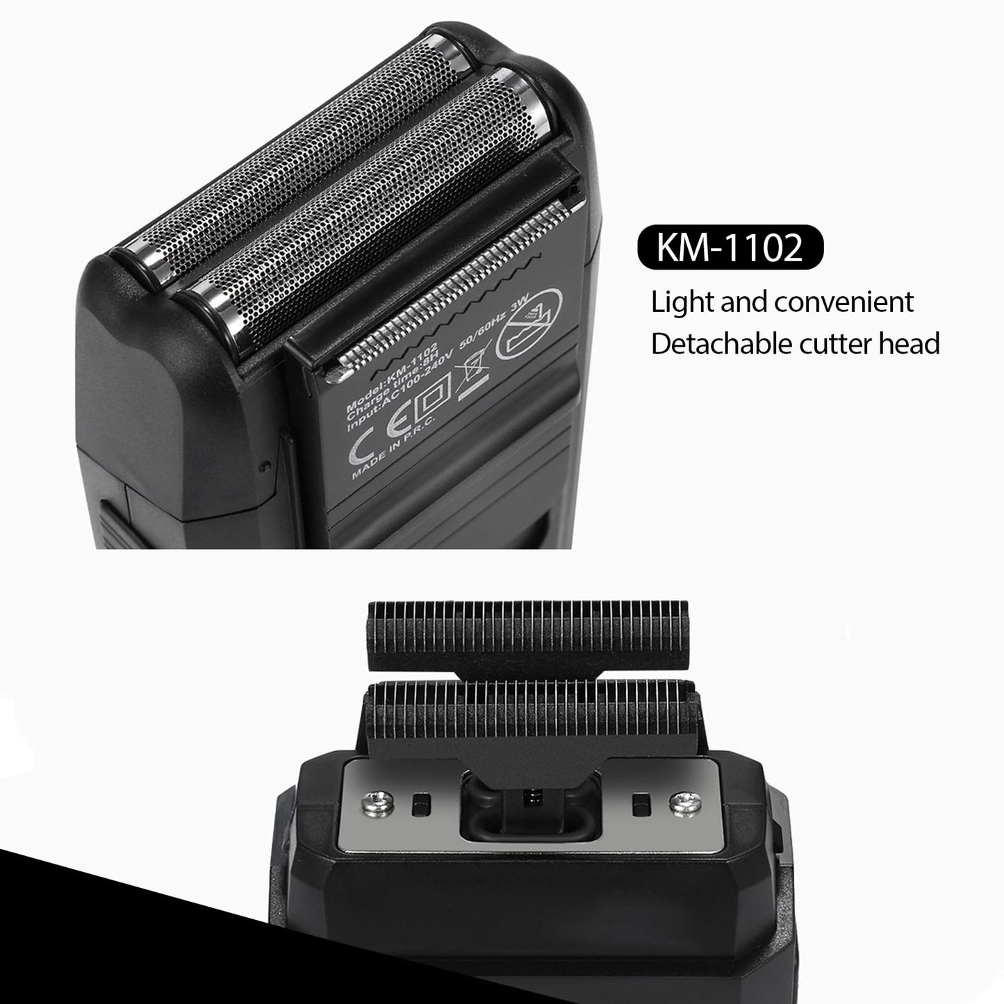 kemei Men's Reciprocating Cordless Razor Razor Electric Rechargeable Razor Precision Beard Sideburn Trimmer Razors Twin Blade Multifunction Grooming Beauty and Personal Care KEMEI