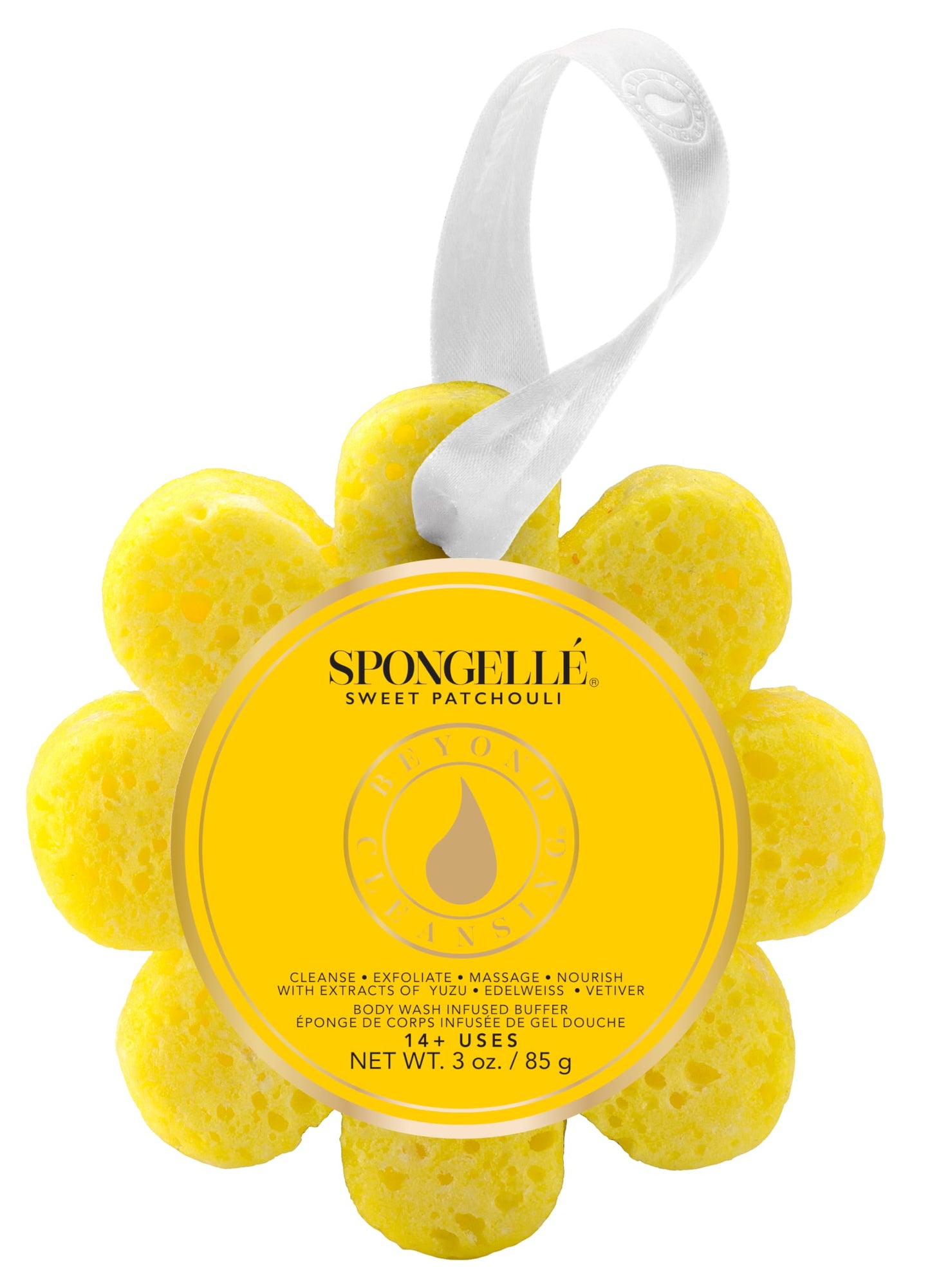 Spongellé Sweet Patchouli Wild Flower Bath Sponge - Built-in Body Wash & Body Scrubber, Shower Loofah Sponge for Women - 14+ uses Beauty and Personal Care SPONGELLÉ