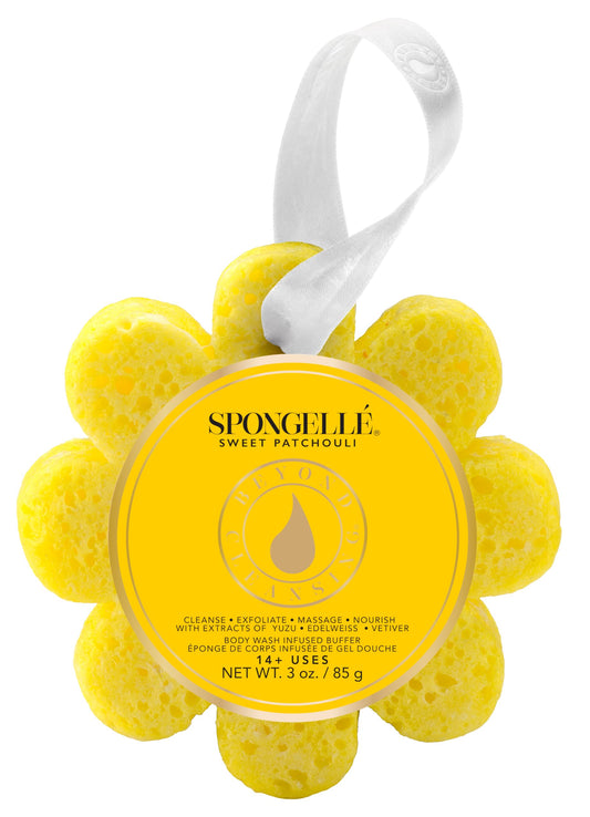 Spongellé Sweet Patchouli Wild Flower Bath Sponge - Built-in Body Wash & Body Scrubber, Shower Loofah Sponge for Women - 14+ uses Beauty and Personal Care SPONGELLÉ