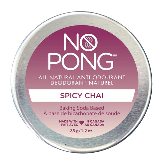 No Pong Spicy Chai Natural Deodorant Cream 35g, Aluminum-Free Beauty and Personal Care NO PONG