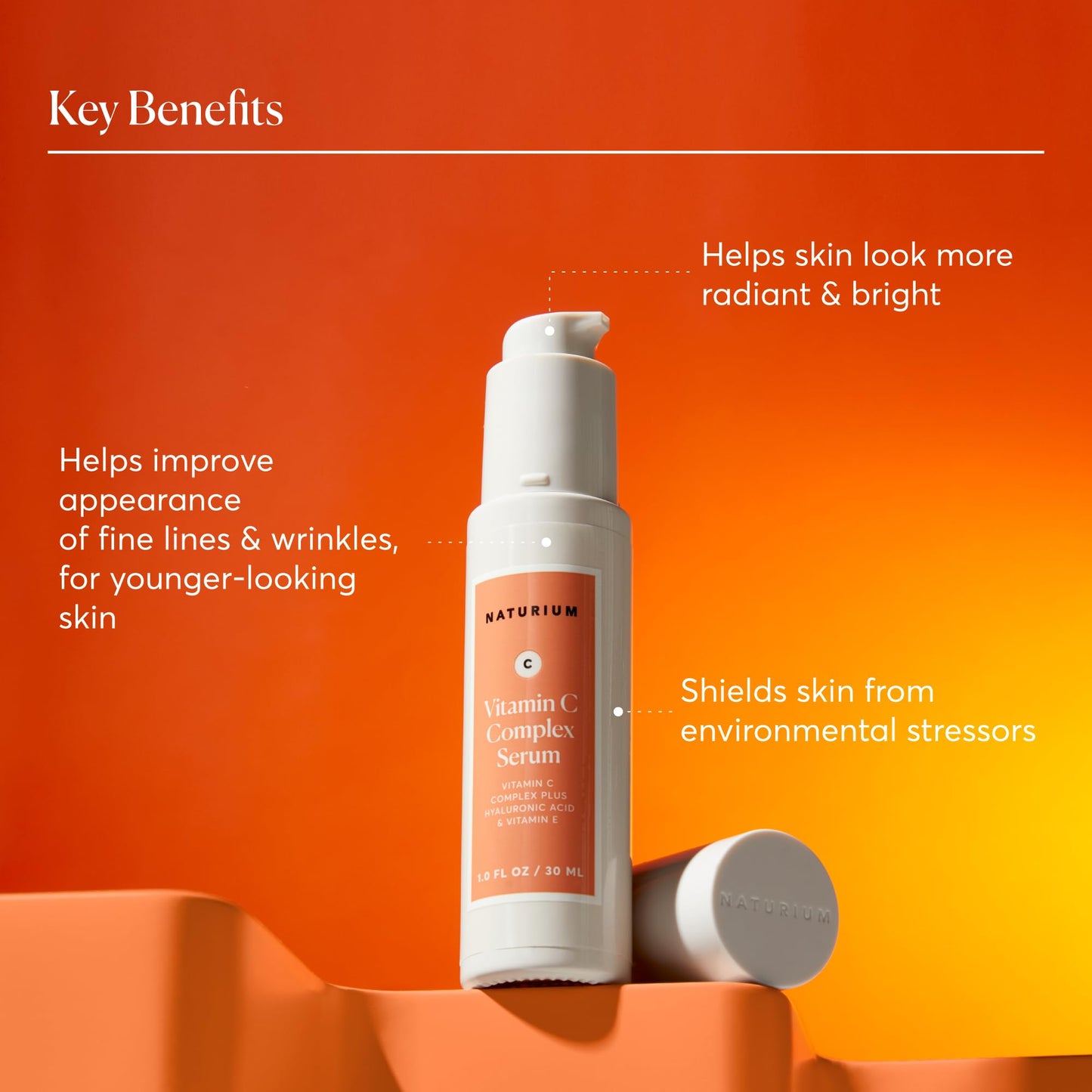 Naturium Vitamin C Complex Face Serum, Plus Hyaluronic Acid & Vitamin E, Anti Aging Skin Care Treatment, 1 oz Beauty & Personal Care Naturium