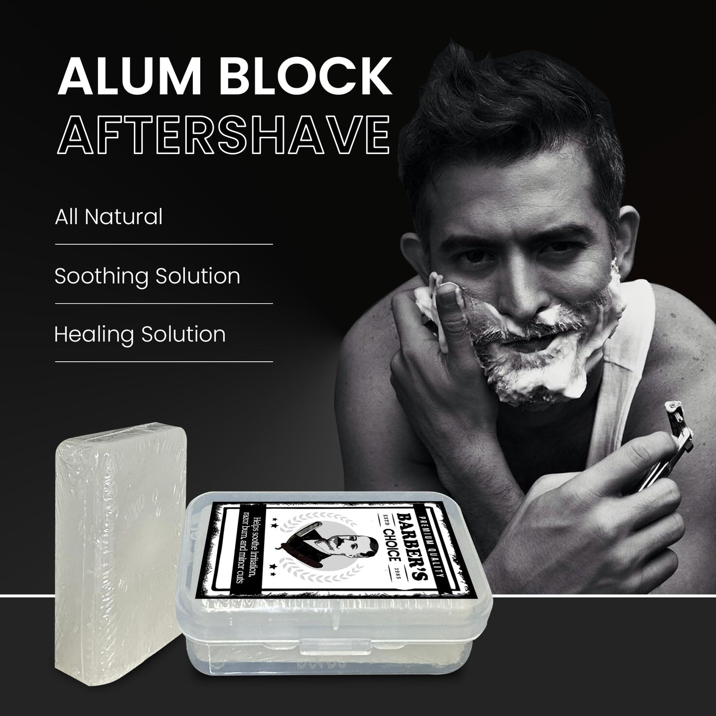 Pacific Pelican Barber’s Choice Alum Block - Premium Natural Potassium Alum for Razor Burn Relief & Post-Shave Care Beauty and Personal Care Pacific Pelican