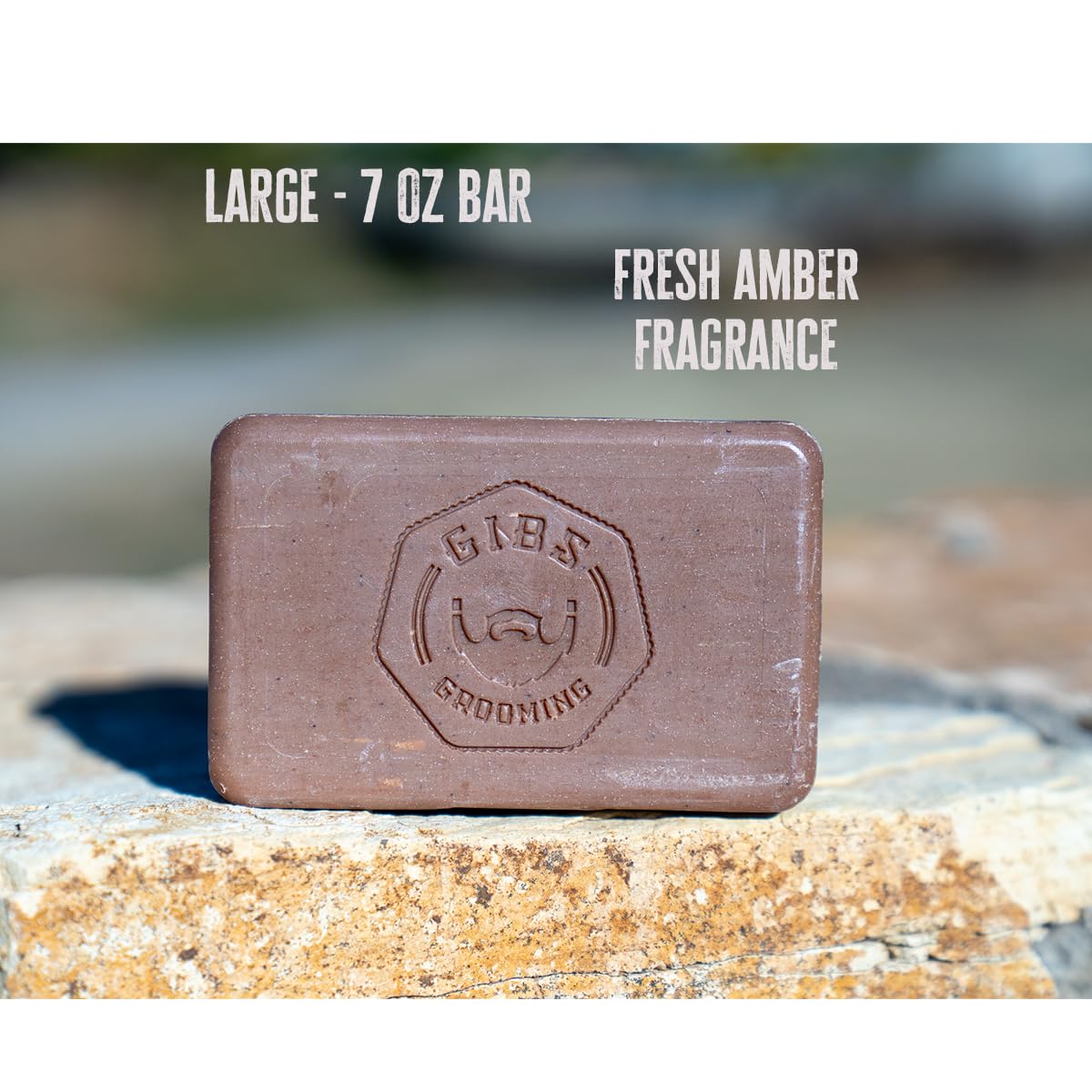 GIBS Amber, Exfoliating, Long-Lasting, Woodsy, 7oz Bar Soap (3PACK) Beauty & Personal Care GIBS