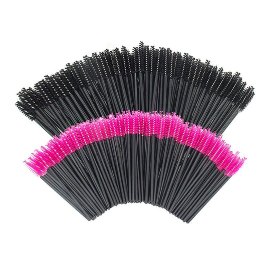 200 PCS Disposable Eyelash brush Mascara Wands Spoolies for Eye Lash Extension, Eyebrow and Makeup (Black&Rose red) Beauty & Personal Care GoWorth