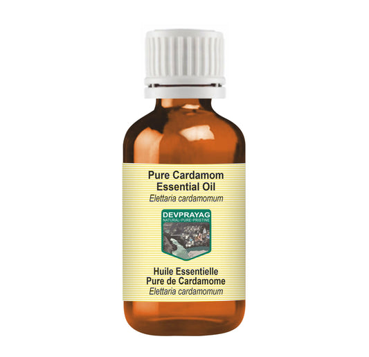 Devprayag Cardamom Essential Oil (Elettaria cardamomum) Pure - Non-Sticky - Non-Greasy - Lightweight - Men & Women - All Skin Types - Steam Distilled Beauty and Personal Care DEVPRAYAG